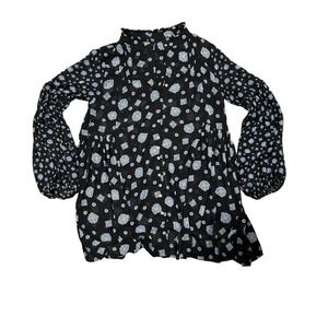 Free People Turn Turn Black minidress Womens Small‎  Sheer Tnic Shirt Dress EUC